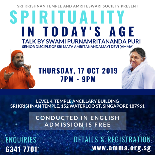 Spirituality in Today's Age - Amriteswari Society, Singapore